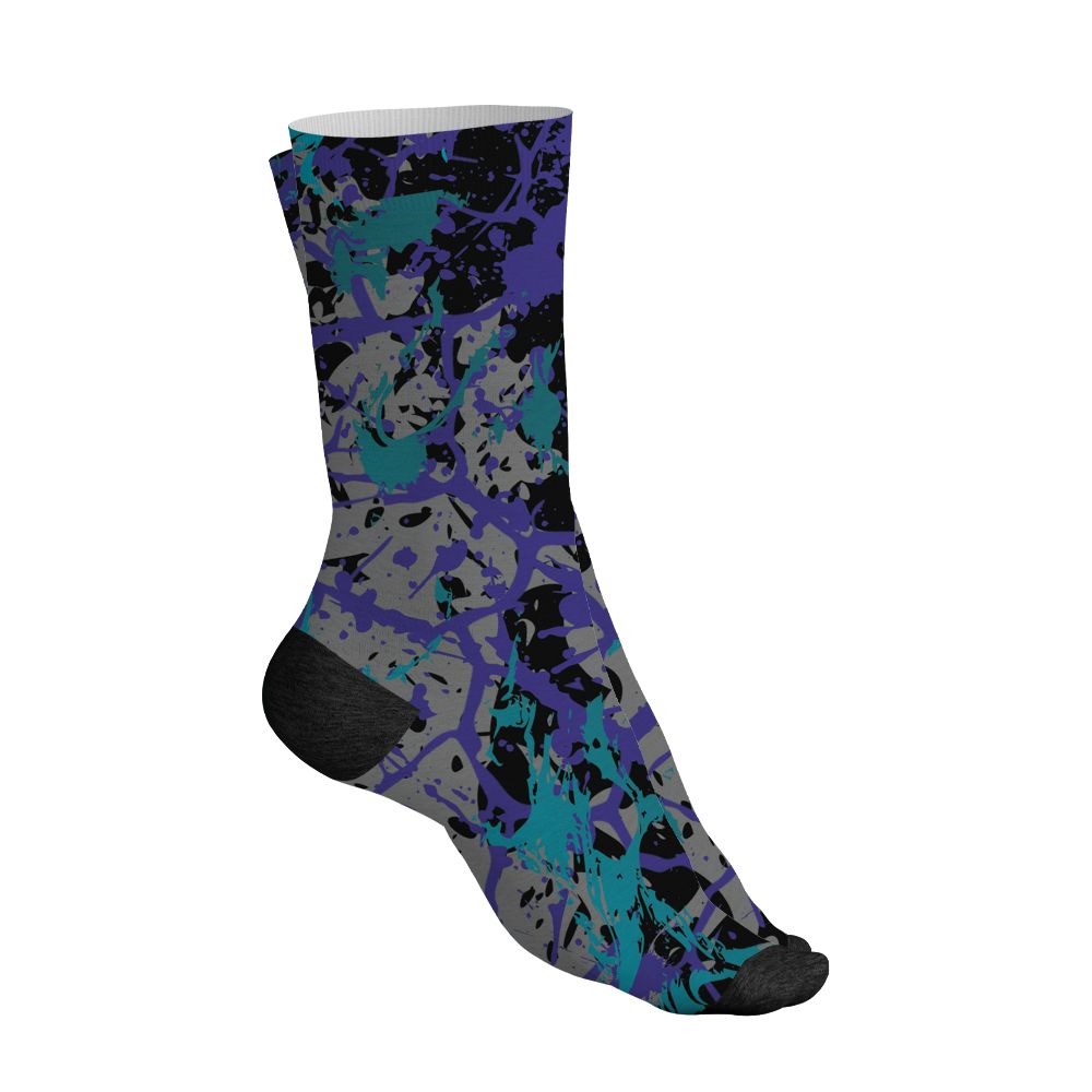 Aqua-8s-NastyJamz-Socks-Match-Pattern-Slasher-3D-All-Over-Print