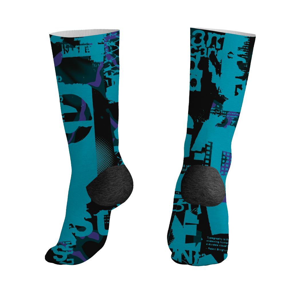 Aqua-8s-NastyJamz-Socks-Match-Pattern-Madness-3D-All-Over-Print