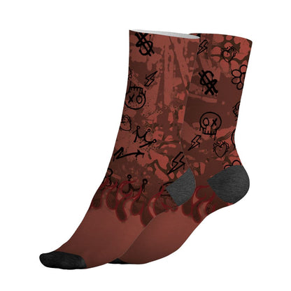Spizike-Canyon-Rust-NastyJamz-Socks-Match-Run-Into-Fear-3D-All-Over-Print
