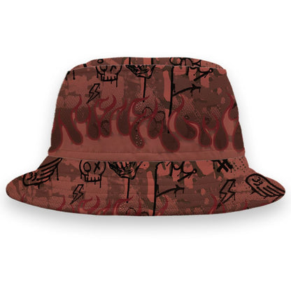Spizike-Canyon-Rust-NastyJamz-Bucket-Hat-Match-Run-Into-Fear-All-Over-Print