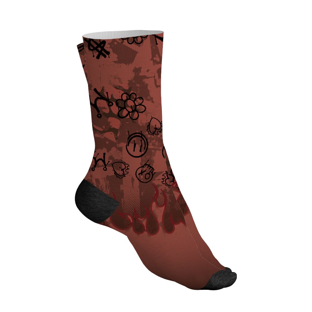 Spizike-Canyon-Rust-NastyJamz-Socks-Match-Run-Into-Fear-3D-All-Over-Print