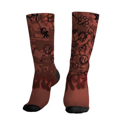 Spizike-Canyon-Rust-NastyJamz-Socks-Match-Run-Into-Fear-3D-All-Over-Print