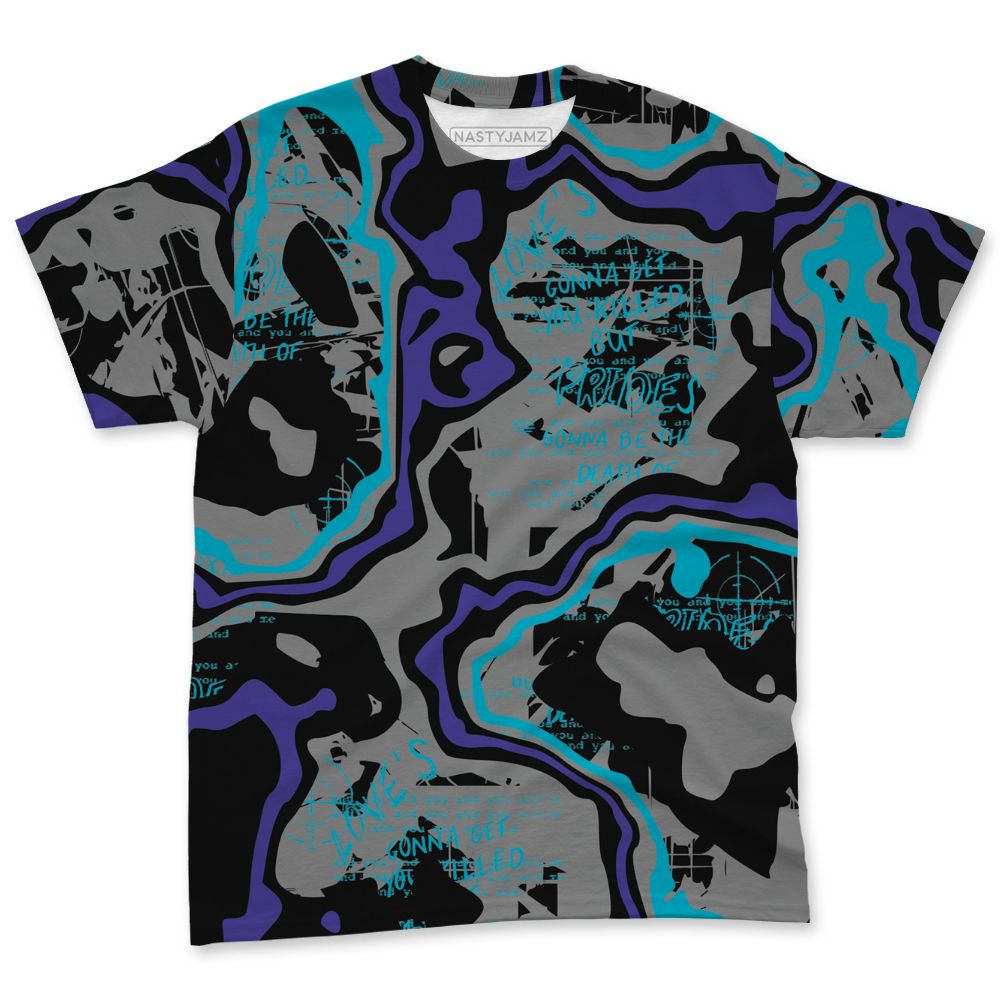 Aqua-8s-NastyJamz-T-Shirt-Match-Pattern-Love-Kills-You-3D-All-Over-Print
