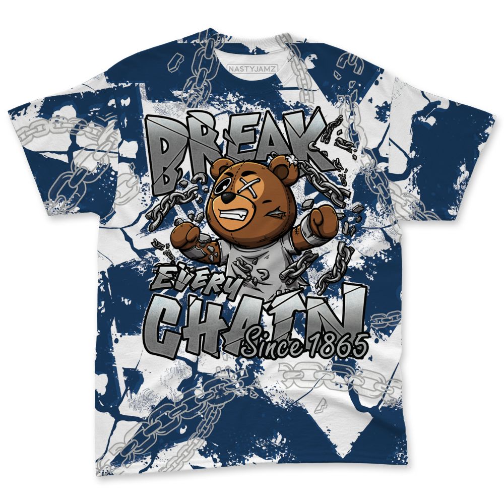 French-Blue-12s-NastyJamz-T-Shirt-Match-BER-Break-Chain-All-Over-Print