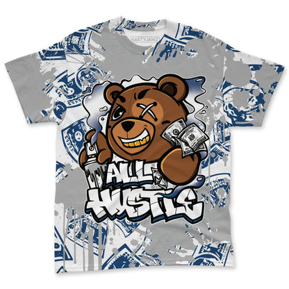 French-Blue-12s-NastyJamz-T-Shirt-Match-Ber-Hustle-All-Day-All-Over-Print