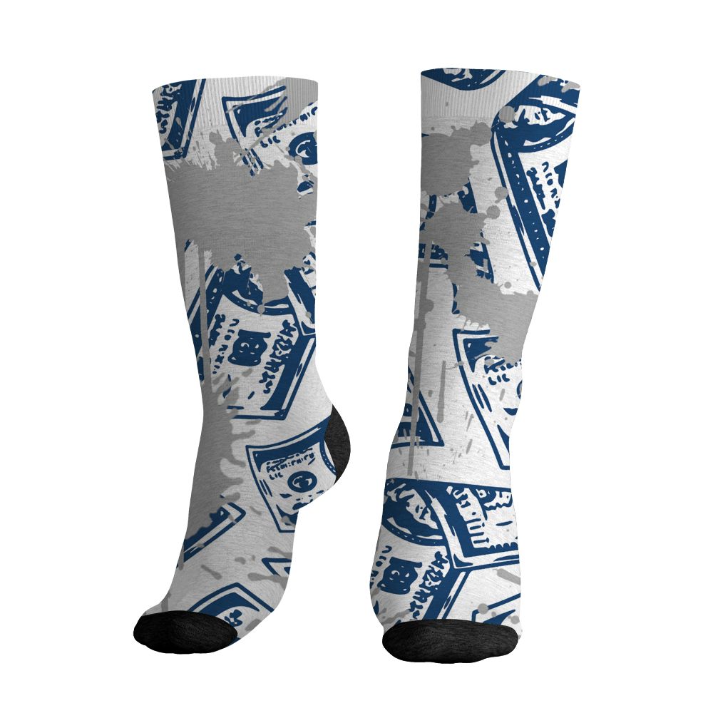 AJ 12 French Blue.NastyJamz Socks Match.Ber Hustle All Day 3D