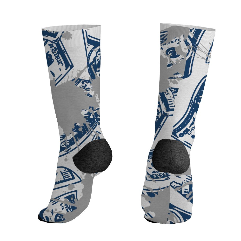 AJ 12 French Blue.NastyJamz Socks Match.Ber Hustle All Day 3D