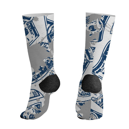AJ 12 French Blue.NastyJamz Socks Match.Ber Hustle All Day 3D