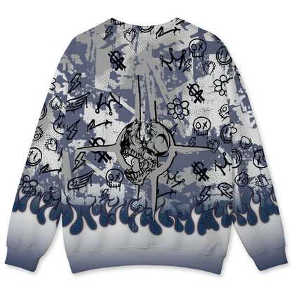 French-Blue-12s-NastyJamz-Sweatshirt-Match-Run-Into-Fear-All-Over-Print