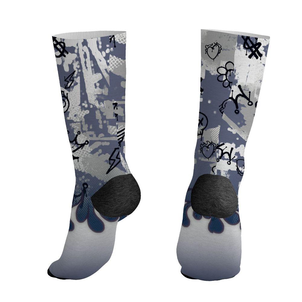 AJ 12 French Blue.NastyJamz Socks Match.Run Into Fear 3D