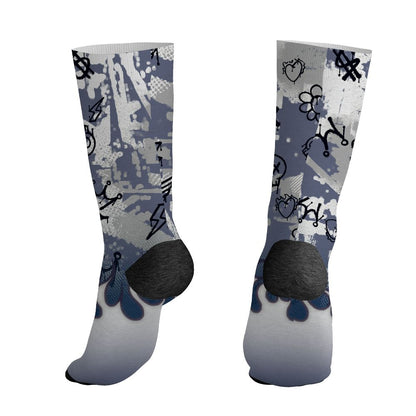 AJ 12 French Blue.NastyJamz Socks Match.Run Into Fear 3D