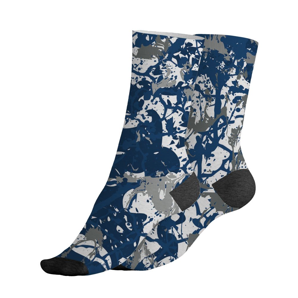 AJ 12 French Blue.NastyJamz Socks Match.Pattern Slasher 3D