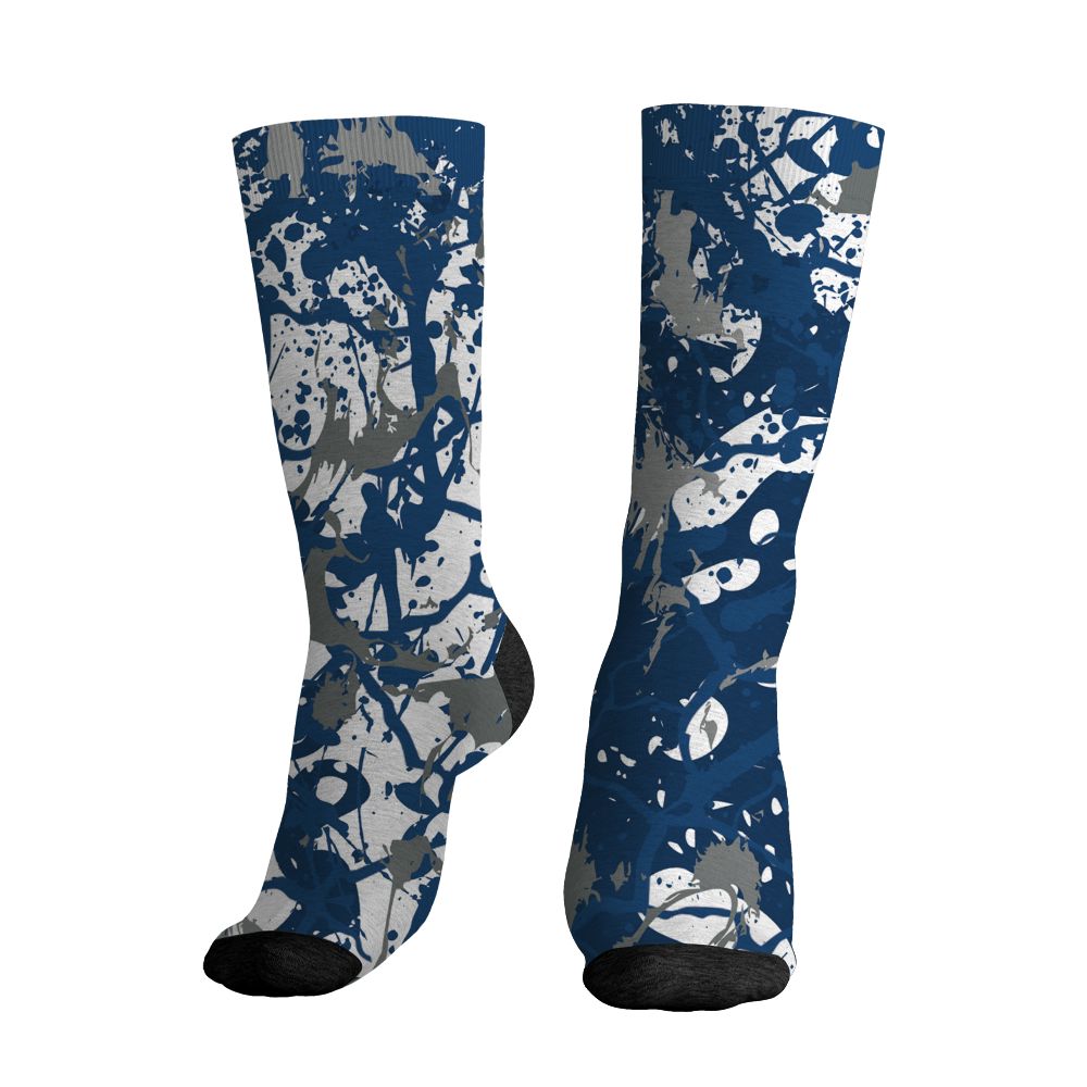 AJ 12 French Blue.NastyJamz Socks Match.Pattern Slasher 3D