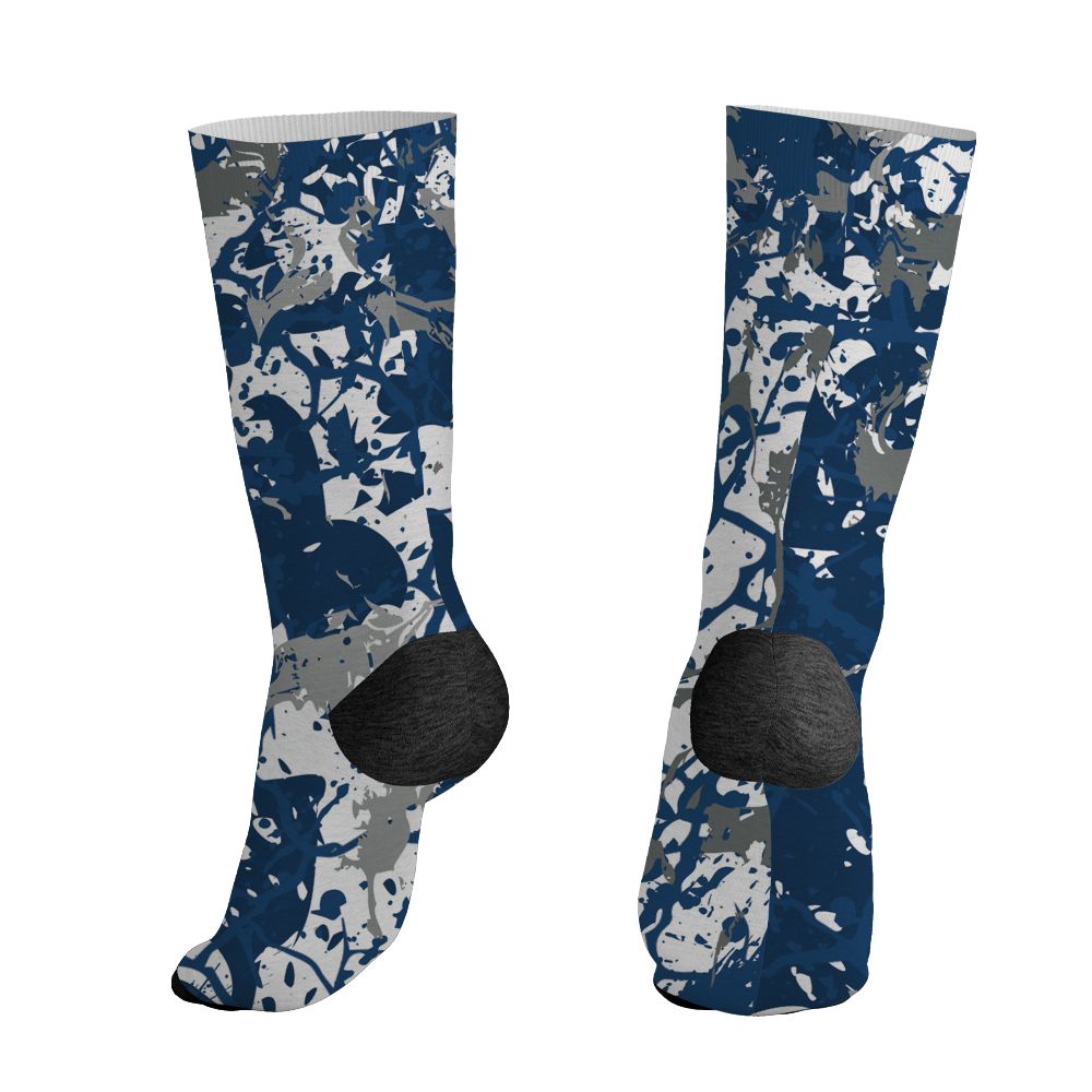 AJ 12 French Blue.NastyJamz Socks Match.Pattern Slasher 3D