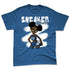 French-Blue-12s-NastyJamz-Premium-T-Shirt-Match-Black-Sneaker-Girl