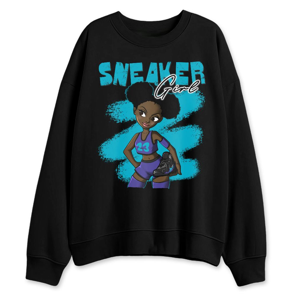 Aqua-8s-NastyJamz-Sweatshirt-Match-Black-Sneaker-Girl