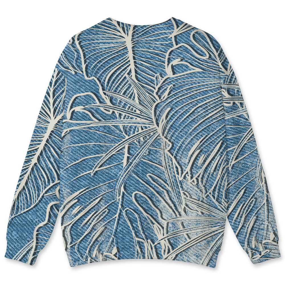 Denim-Worn-Blue-4s-NastyJamz-Sweatshirt-Match-Urban-Tropic-3D-All-Over-Print