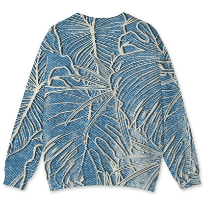Denim-Worn-Blue-4s-NastyJamz-Sweatshirt-Match-Urban-Tropic-3D-All-Over-Print