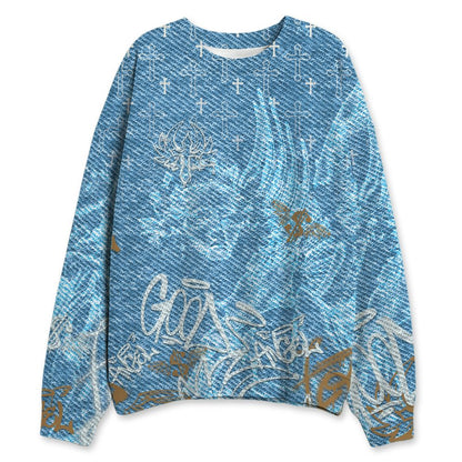 Denim-Worn-Blue-4s-NastyJamz-Sweatshirt-Match-Pattern-Angel-3D-All-Over-Print