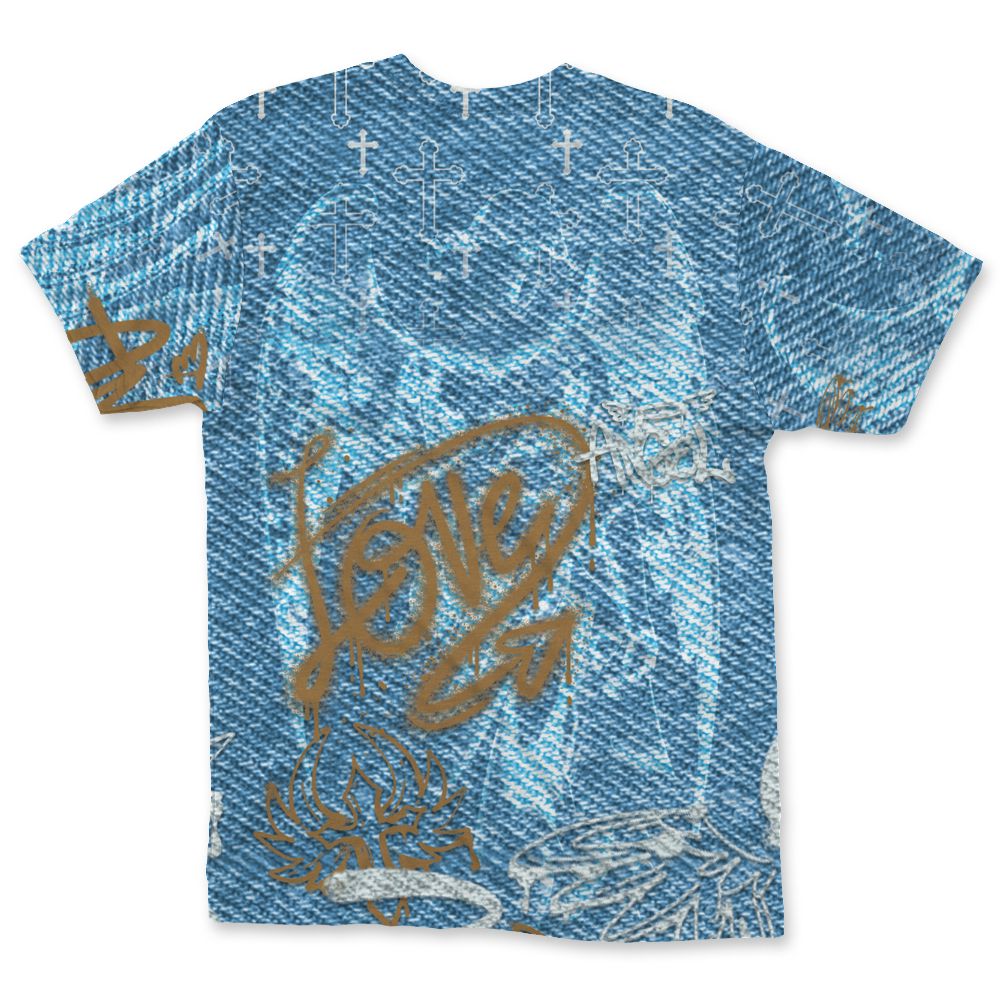 Denim-Worn-Blue-4s-NastyJamz-T-Shirt-Match-Pattern-Angel-3D-All-Over-Print