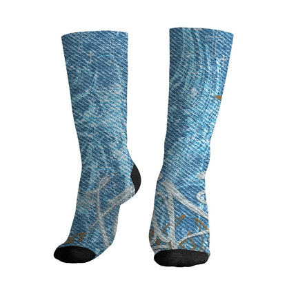 Denim-Worn-Blue-4s-NastyJamz-Socks-Match-Pattern-Angel-3D-All-Over-Print