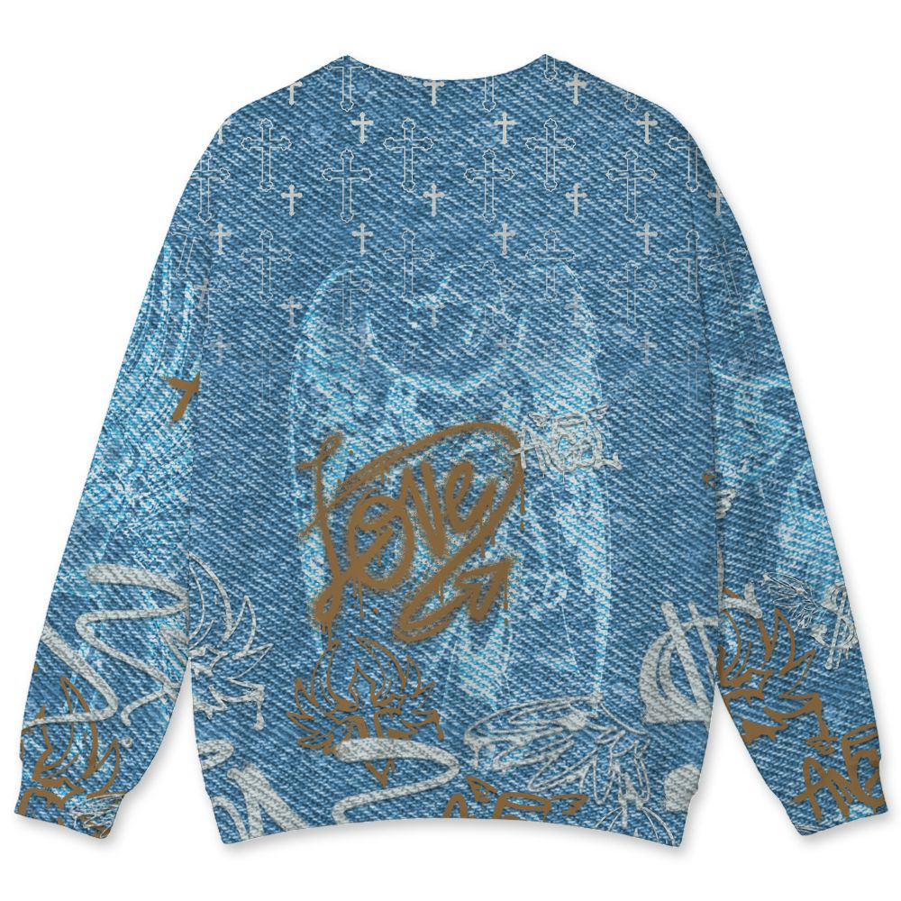 Denim-Worn-Blue-4s-NastyJamz-Sweatshirt-Match-Pattern-Angel-3D-All-Over-Print