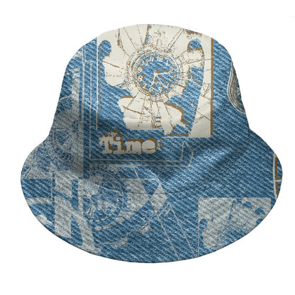 Denim-Worn-Blue-4s-NastyJamz-Bucket-Hat-Match-Pattern-Broken-Time-All-Over-Print