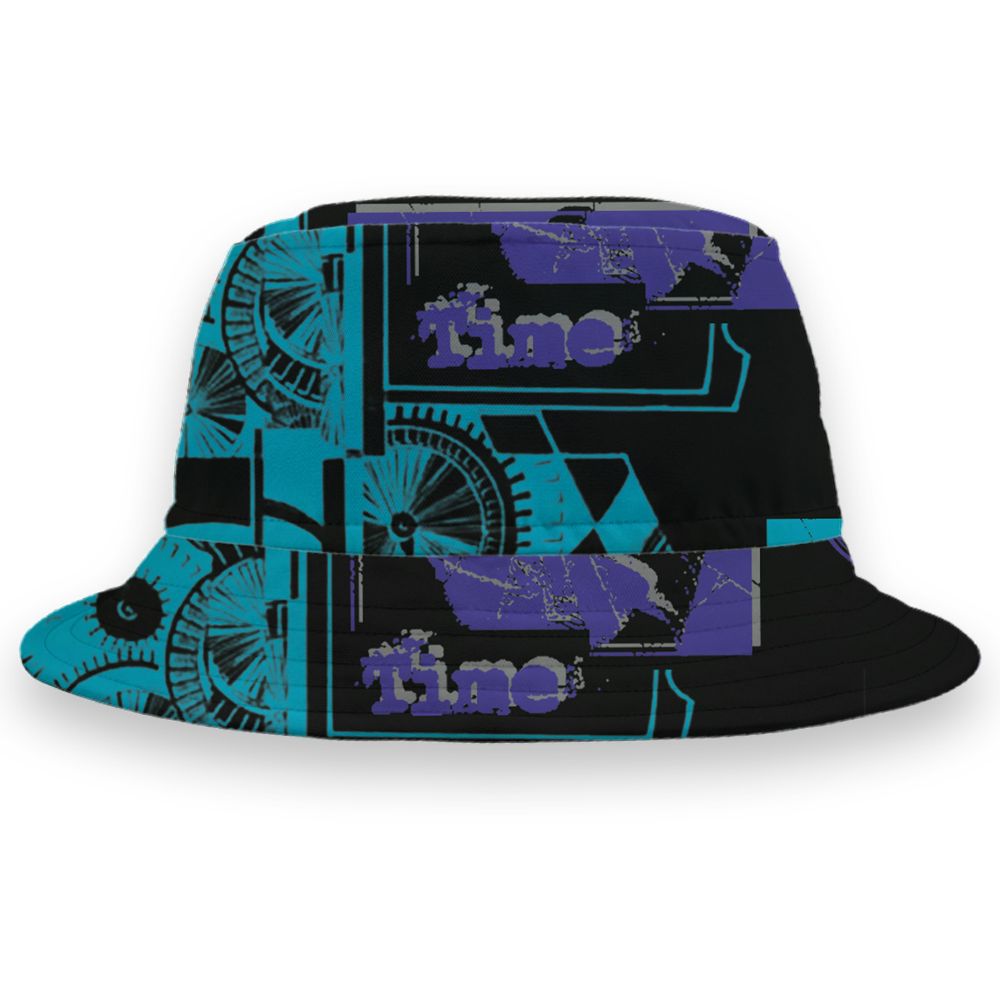Aqua-8s-NastyJamz-Bucket-Hat-Match-Pattern-Broken-Time-All-Over-Print