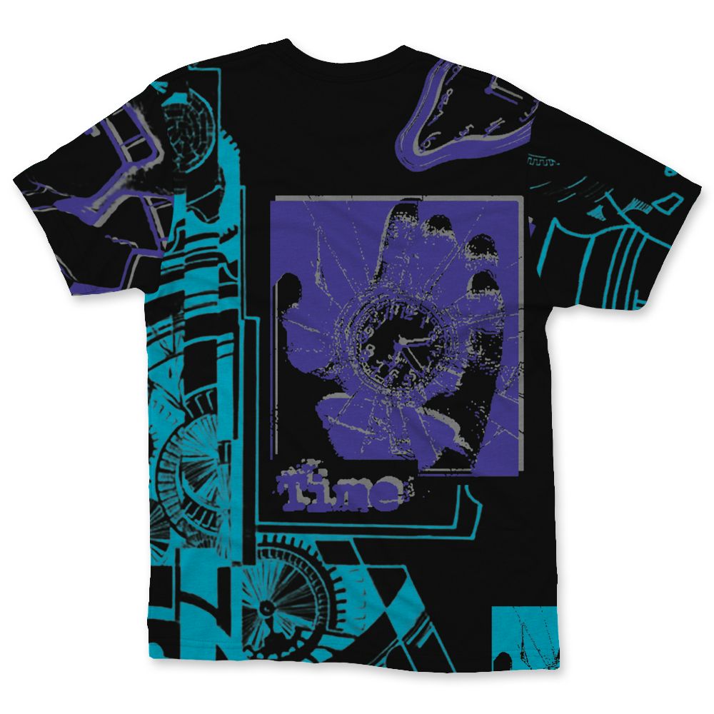 Aqua-8s-NastyJamz-T-Shirt-Match-Pattern-Broken-Time-3D-All-Over-Print
