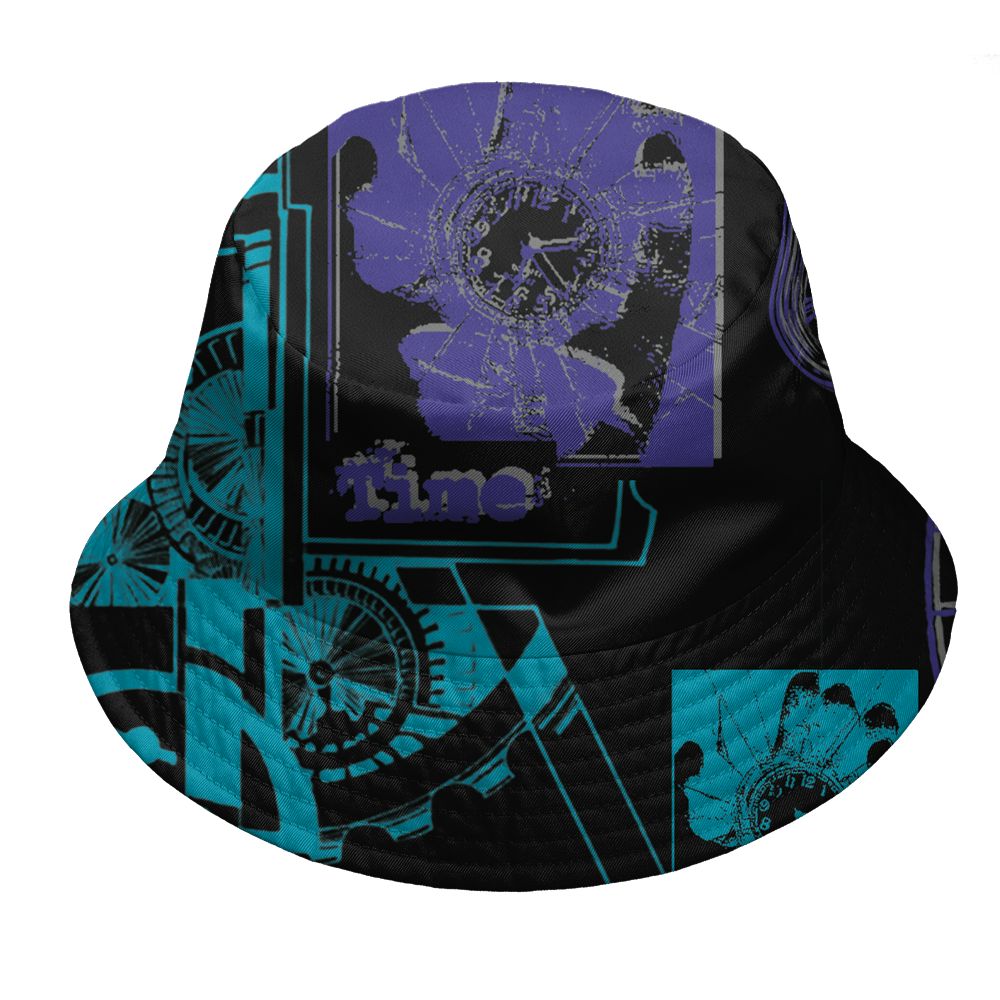 Aqua-8s-NastyJamz-Bucket-Hat-Match-Pattern-Broken-Time-All-Over-Print