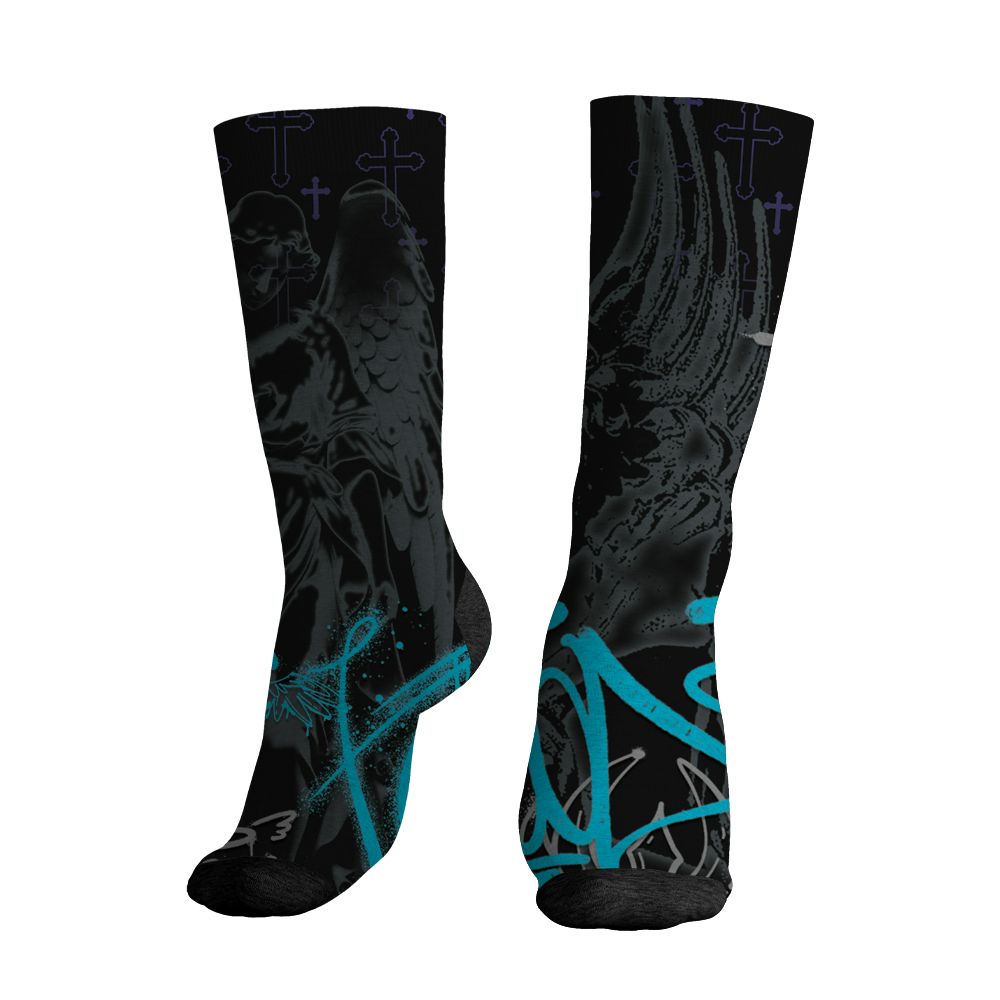 Aqua-8s-NastyJamz-Socks-Match-Pattern-Angel-3D-All-Over-Print