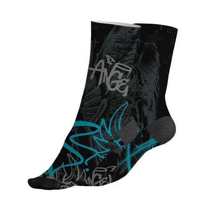 Aqua-8s-NastyJamz-Socks-Match-Pattern-Angel-3D-All-Over-Print