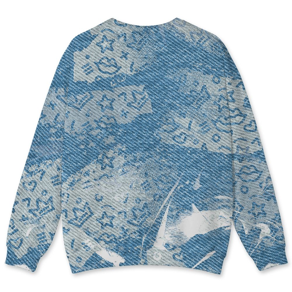 Denim-Worn-Blue-4s-NastyJamz-Sweatshirt-Match-Sneaker-Princess-3D-All-Over-Print