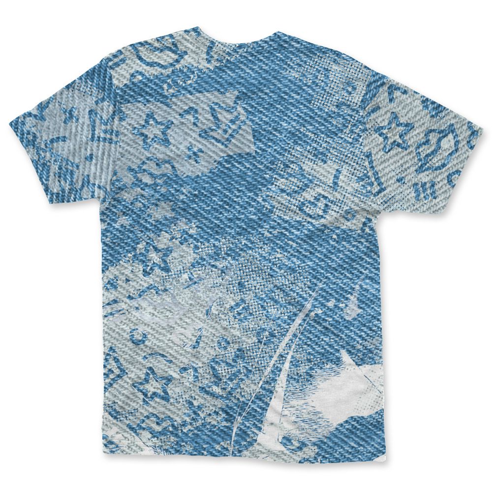 Denim-Worn-Blue-4s-NastyJamz-T-Shirt-Match-Sneaker-Princess-3D-All-Over-Print