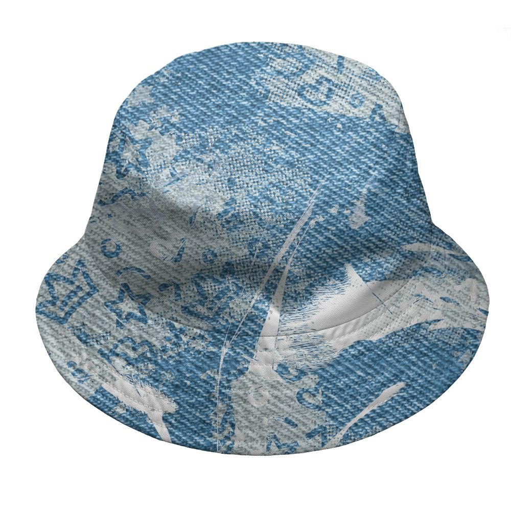Denim-Worn-Blue-4s-NastyJamz-Bucket-Hat-Match-Sneaker-Princess-All-Over-Print