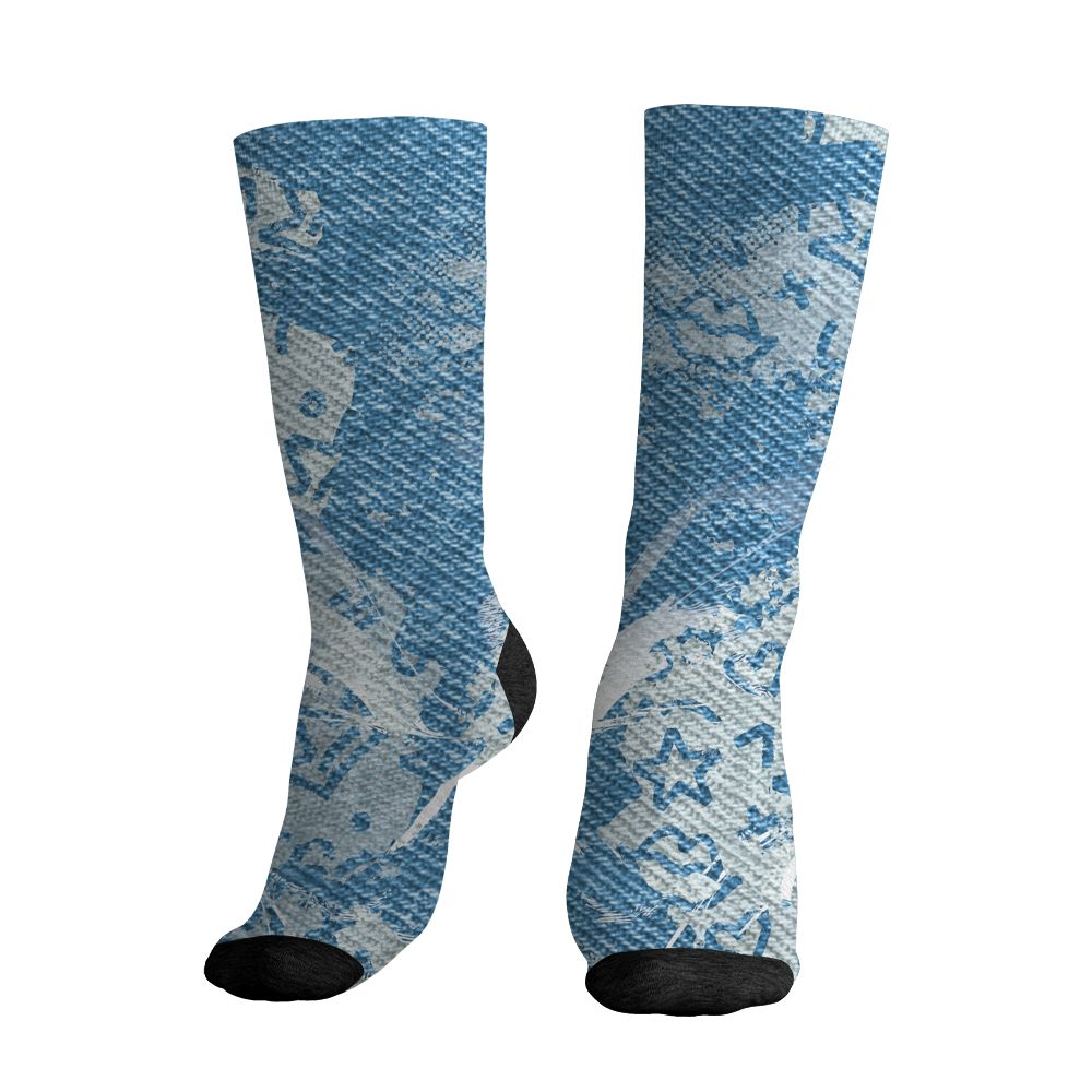 Denim-Worn-Blue-4s-NastyJamz-Socks-Match-Sneaker-Princess-3D-All-Over-Print