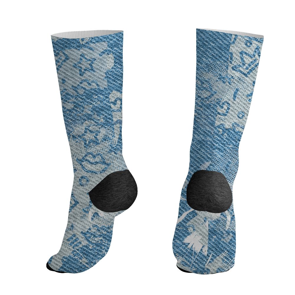 Denim-Worn-Blue-4s-NastyJamz-Socks-Match-Sneaker-Princess-3D-All-Over-Print