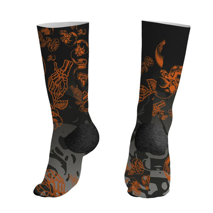 AJ 1 Shattered Backboard.NastyJamz Socks Match.Skulls Pattern 3D