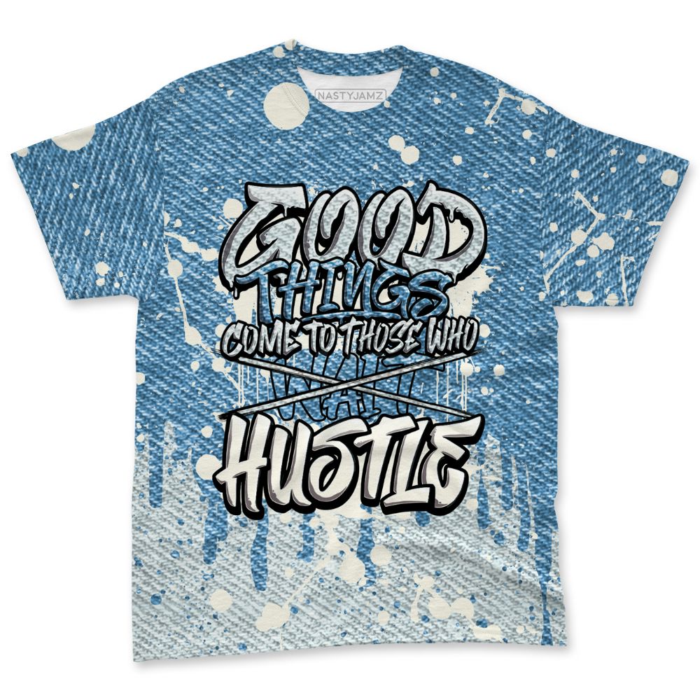 Denim-Worn-Blue-4s-NastyJamz-T-Shirt-Match-Good-Things