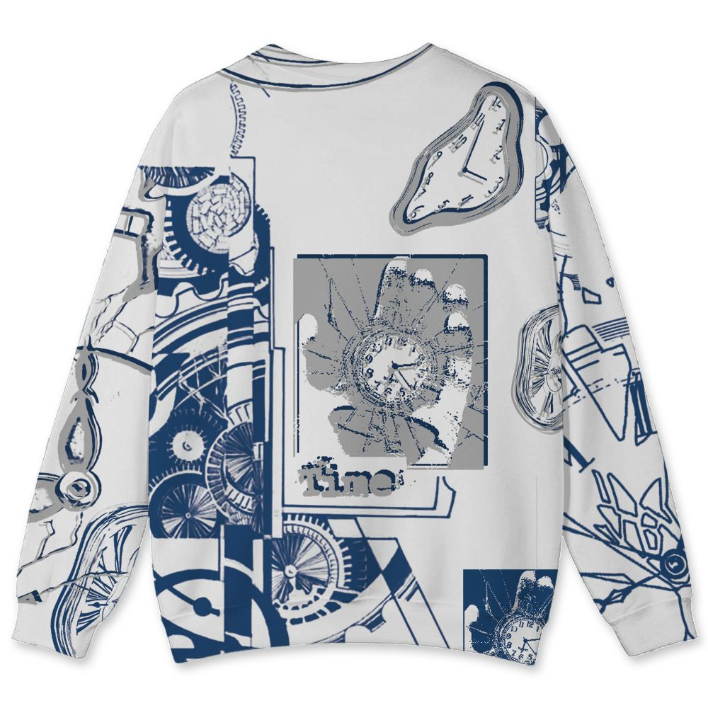 French-Blue-12s-NastyJamz-Sweatshirt-Match-Pattern-Broken-Time-All-Over-Print