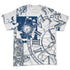 French-Blue-12s-NastyJamz-T-Shirt-Match-Pattern-Broken-Time-All-Over-Print