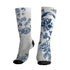 AJ 12 French Blue.NastyJamz Socks Match.Skulls Pattern 3D