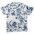 French-Blue-12s-NastyJamz-T-Shirt-Match-Skulls-Pattern-All-Over-Print