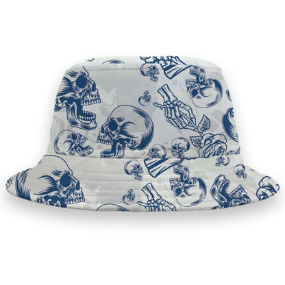 French-Blue-12s-NastyJamz-Bucket-Hat-Match-Skulls-Pattern-All-Over-Print