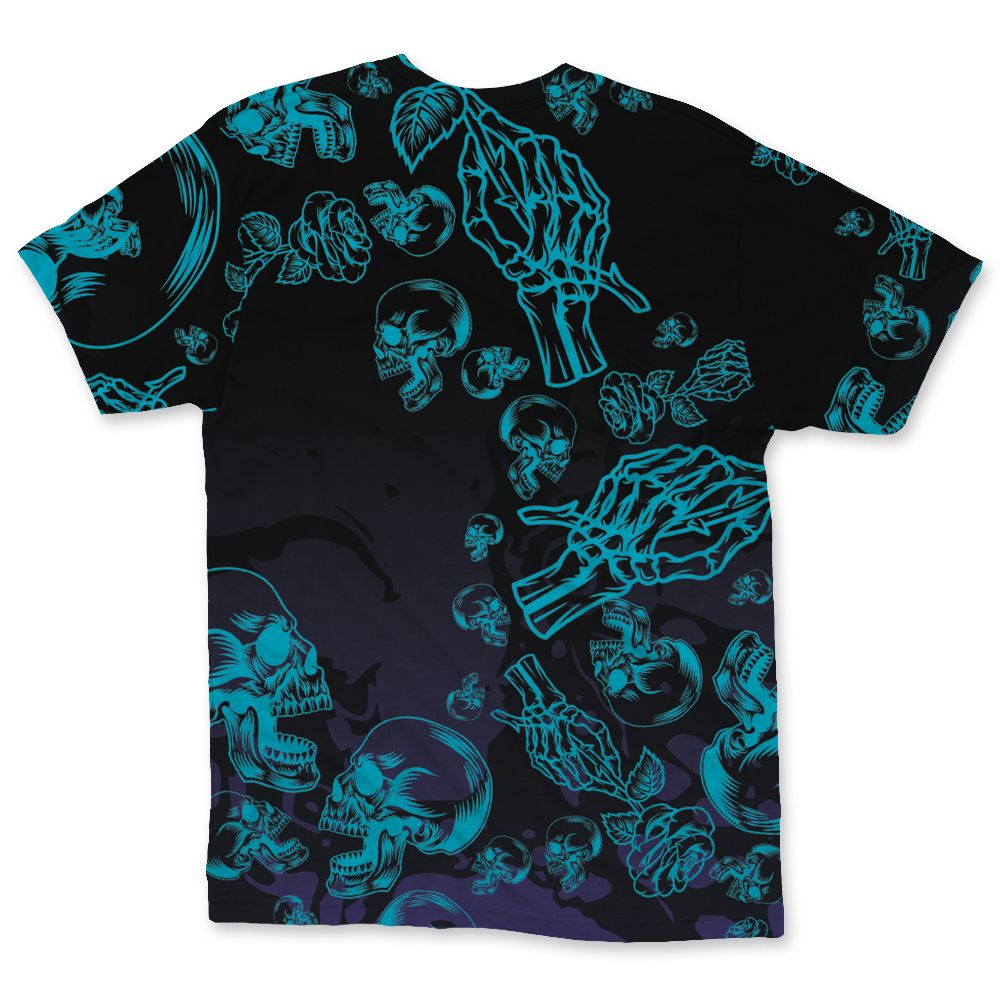 Aqua-8s-NastyJamz-T-Shirt-Match-Skulls-Pattern-3D-All-Over-Print