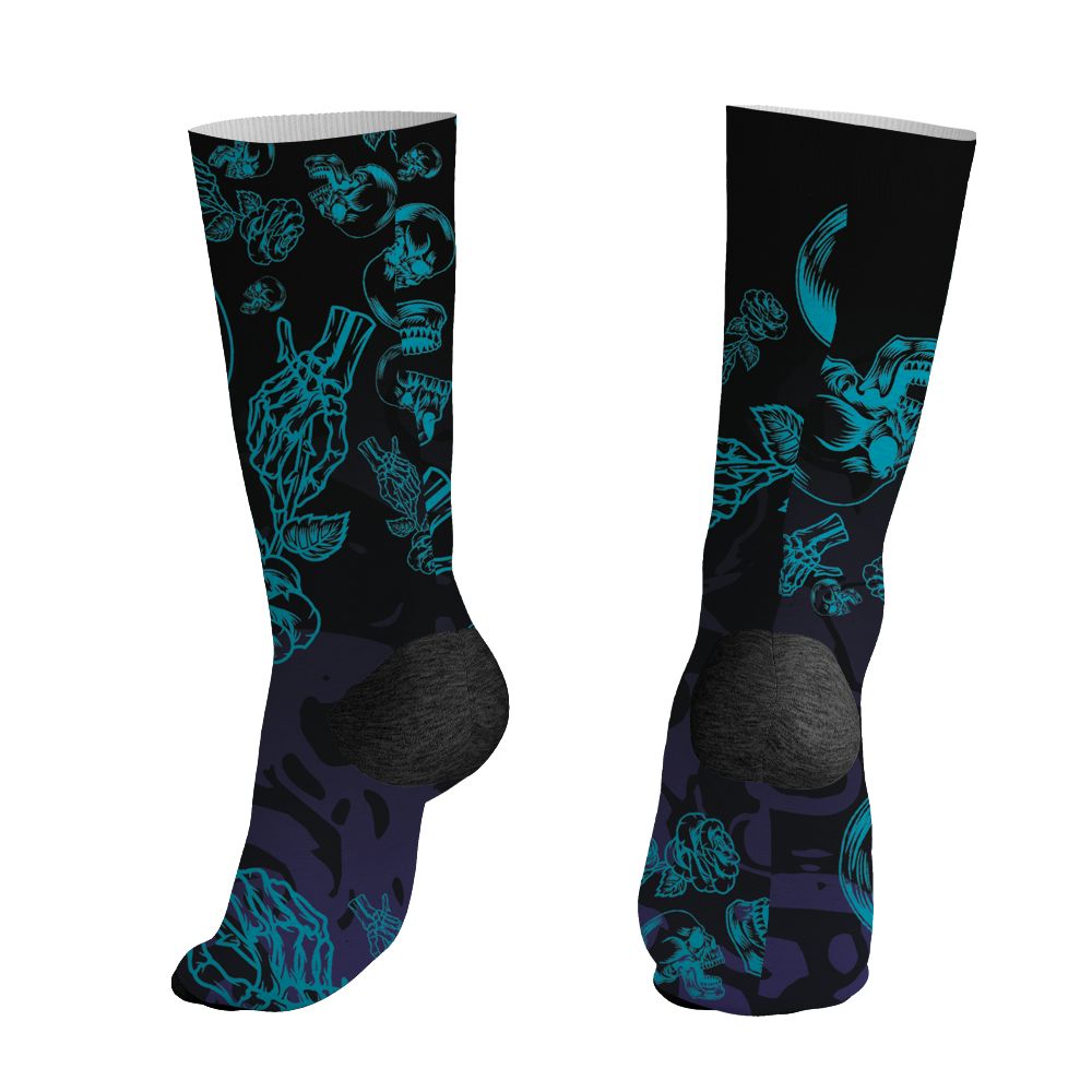 Aqua-8s-NastyJamz-Socks-Match-Skulls-Pattern-3D-All-Over-Print