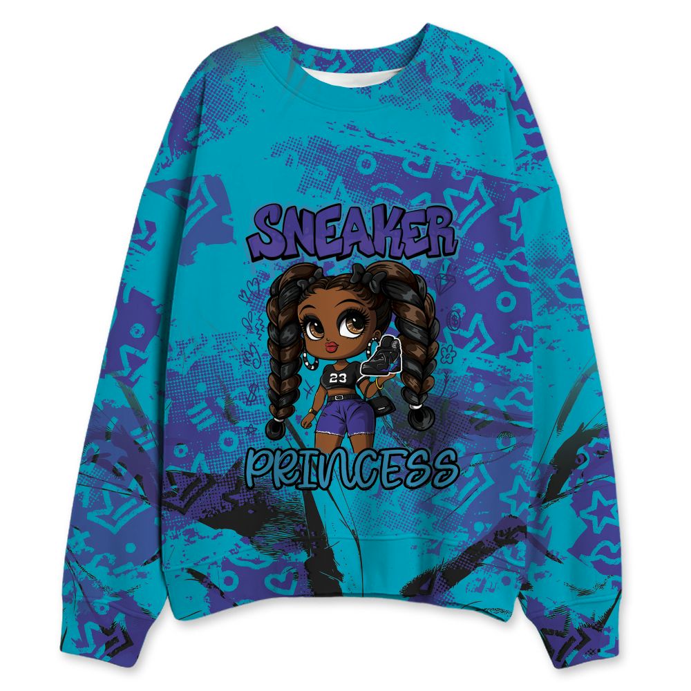 Aqua-8s-NastyJamz-Sweatshirt-Match-Sneaker-Princess-3D-All-Over-Print