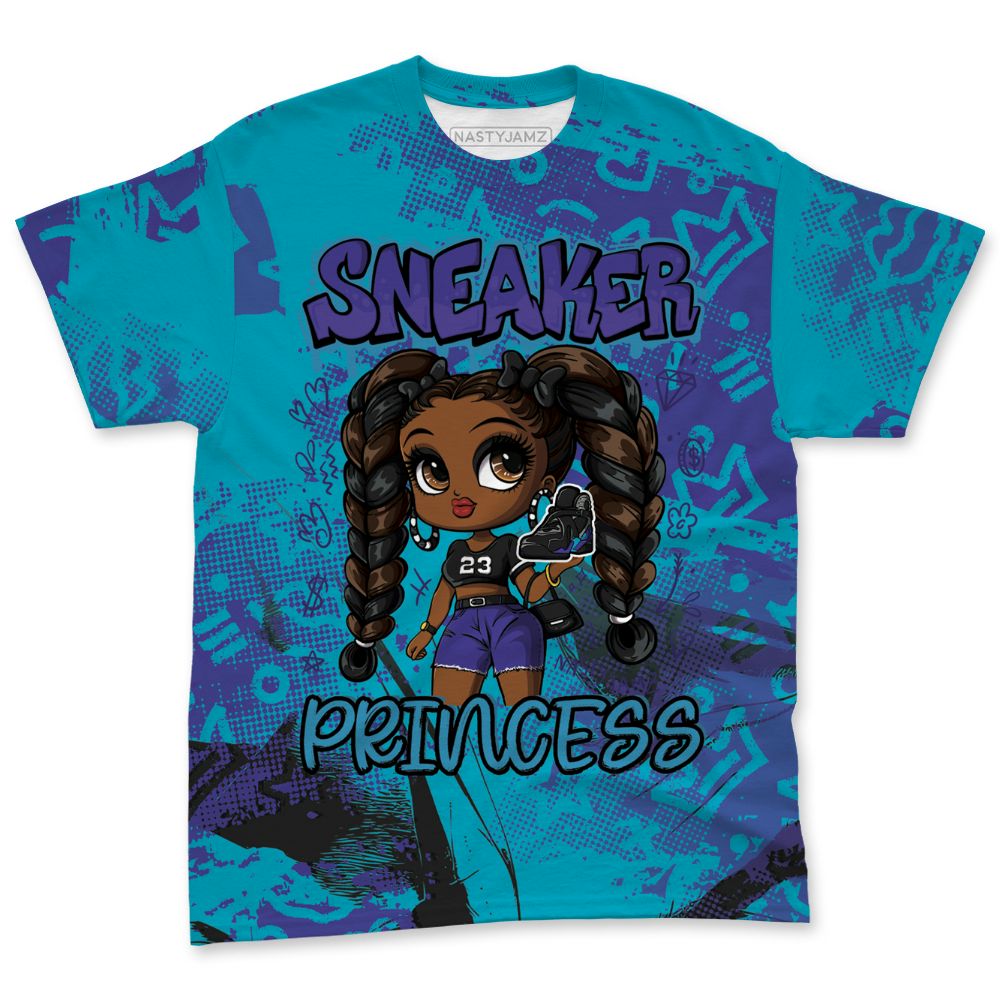 Aqua-8s-NastyJamz-T-Shirt-Match-Sneaker-Princess-3D-All-Over-Print