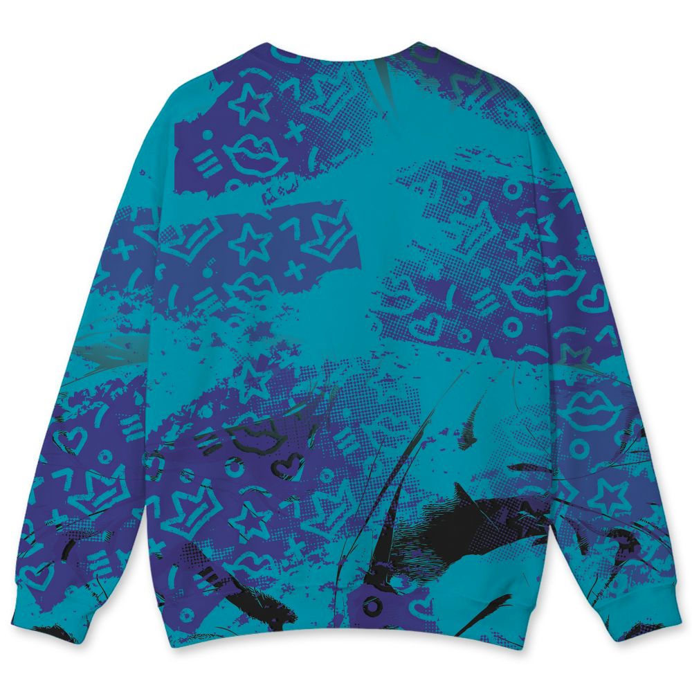 Aqua-8s-NastyJamz-Sweatshirt-Match-Sneaker-Princess-3D-All-Over-Print