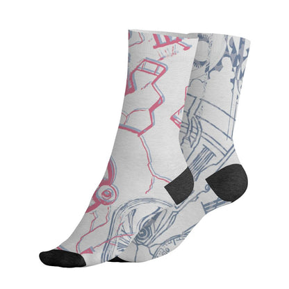 Cobalt-Bliss-3s-NastyJamz-Socks-Match-Pattern-Broken-Time-3D-All-Over-Print
